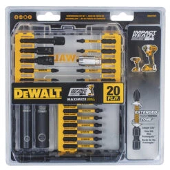 DeWalt Impact Ready 20-Piece Screwdriver Bit Set - Hex Shank - Magnetic Screw Lock - Hard Case -Tool Nomic Sales 00275781b L