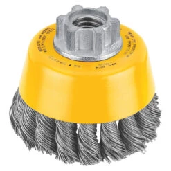 DeWalt Cup Brush - Knotted Wire - 1 Per Pack - 3-in Dia X 7/8-in Bristle L