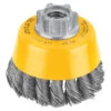 DeWalt Cup Brush - Knotted Wire - 1 Per Pack - 4-in Dia X 1 1/8-in Bristle L