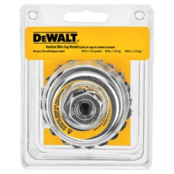 DeWalt Cup Brush - Knotted Wire - 1 Per Pack - 4-in Dia X 1 1/8-in Bristle L -Tool Nomic Sales 00275794b L