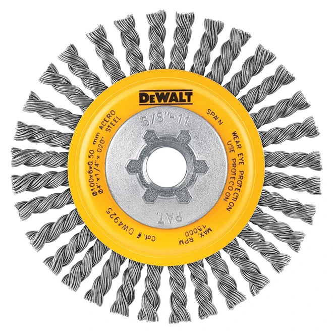 DeWalt Stringer Wire Wheel - Carbon Steel - 1 Per Pack - 4-in Dia X 7/8-in Bristle L 3 DeWalt Stringer Wire Wheel - Carbon Steel - 1 Per Pack - 4-in Dia X 7/8-in Bristle L