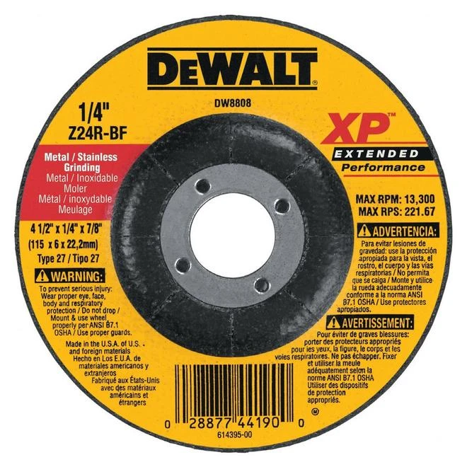 DEWALT Zirconia Abrasive Metal Grinding Wheel 3 DEWALT Zirconia Abrasive Metal Grinding Wheel