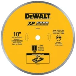 DeWalt XP Extended Performance Masonry Tile Blades - 4-in Dia - Diamond-Matrix - Wet And Dry Cutting