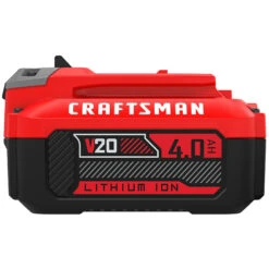 Craftsman 20-Volts 4Ah Premium Lithium Ion Battery - 3-LED Charge Indicator - No Self-Discharge - 1-Hour Charge Time -Tool Nomic Sales 00276562 L