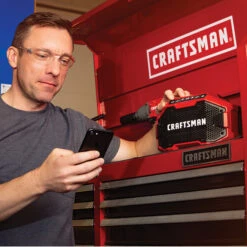 Craftsman 20-Volt Jobsite Speaker - Bluetooth-Ready - 3-in Speaker - On-Board USB Port - Cordless