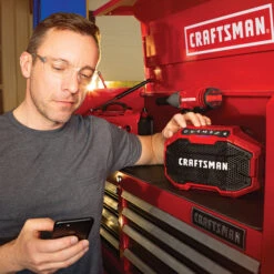 Craftsman 20-Volt Jobsite Speaker - Bluetooth-Ready - 3-in Speaker - On-Board USB Port - Cordless -Tool Nomic Sales 00276571e L