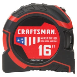 Craftsman PRO-LOCK Measuring Tape - 1.25'' X 16' - Black/Red -Tool Nomic Sales 00276615 L
