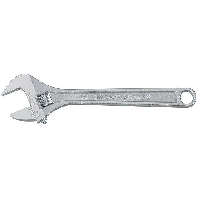 Craftsman Adjustable Wrench With Jaws - Steel - 12'' 3 Craftsman Adjustable Wrench With Jaws - Steel - 12''