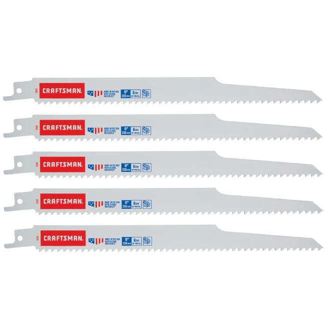 Craftsman Bi-Metal Reciprocating Saw Blade - 9-in L - 56 TPI - 5 Per Pack 3 Craftsman Bi-Metal Reciprocating Saw Blade - 9-in L - 56 TPI - 5 Per Pack