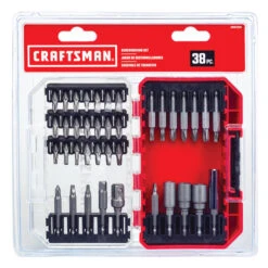 Craftsman 38-pc Screw Driver Bit Set - CNC-Machined Tip - Hex Shank - Steel - Hard Storage Case -Tool Nomic Sales 00276890e L