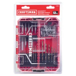 Craftsman Drill And Drive Bit Set - 53 Pieces - Shock-Resistant Steel - Assorted Types - Hard Protective Case -Tool Nomic Sales 00276893d L