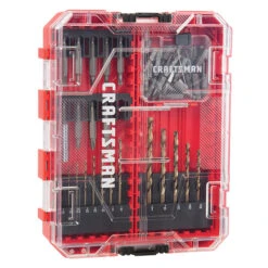 Craftsman Drill And Drive Bit Set - 53 Pieces - Shock-Resistant Steel - Assorted Types - Hard Protective Case -Tool Nomic Sales 00276893e L