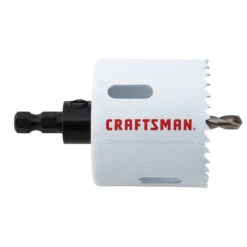Craftsman Hole Saw With Pilot Bit - 2 1/4-in Dia - Bi-Metal - Arboured - White