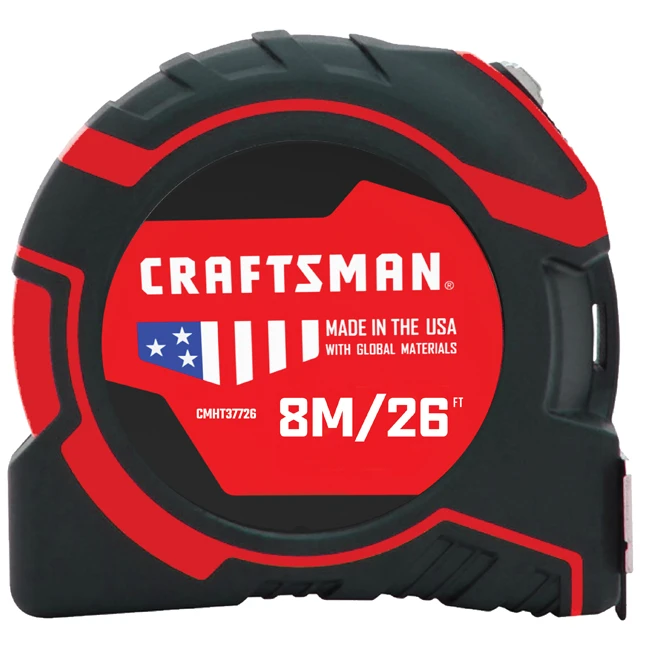 Craftsman PRO-LOCK Measuring Tape - 1.25'' X 26' - Black/Red 3 Craftsman PRO-LOCK Measuring Tape - 1.25'' X 26' - Black/Red