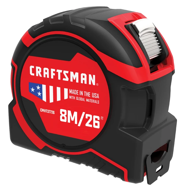 Craftsman PRO-LOCK Measuring Tape - 1.25'' X 26' - Black/Red 4 Craftsman PRO-LOCK Measuring Tape - 1.25'' X 26' - Black/Red - Image 2