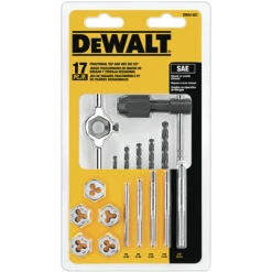 DeWalt Imperial Tap And Die Set - High Carbon Steel - Square Shank - Black Oxide Bit