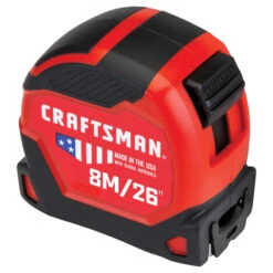 Craftsman Pro-11 Measuring Tape Metric 8M/26ft Black/Red -Tool Nomic Sales 00277215b L