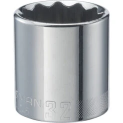 Craftsman 12-Point Socket - Steel - 32 Mm X 1/2-in Drive