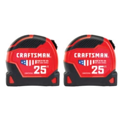 CRAFTSMAN Imperial Measuring Tapes - Set Of 2 - 1.25-in X 25-ft