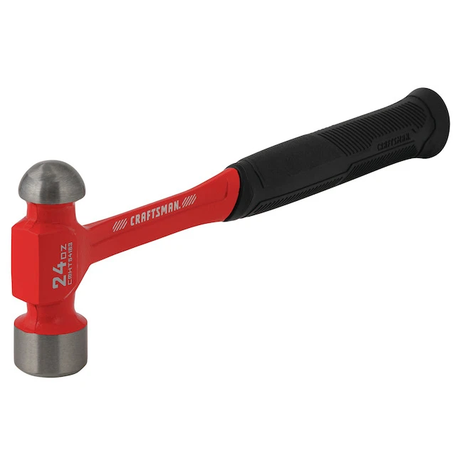 Craftsman Ball Peen Hammer Steel 24 Oz Black/Red 4 Craftsman Ball Peen Hammer Steel 24 Oz Black/Red - Image 2