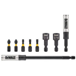 DEWALT Black Steel Impact Driver Bit Set - 9 Accessories