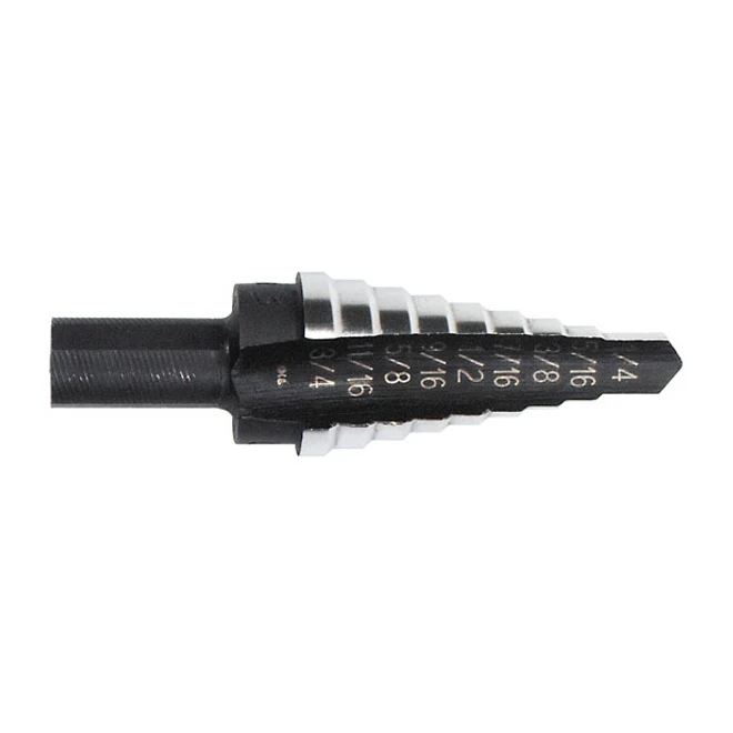 Irwin Unibit Fractional Step Drill Bit - #1 1/4-in - Hex Shank - 13 Hole Sizes - Speed Point 3 Irwin Unibit Fractional Step Drill Bit - #1 1/4-in - Hex Shank - 13 Hole Sizes - Speed Point