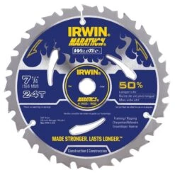 IRWIN Marathon With Weldtec 7-1/4-in 24-Tooth Standard Tooth Carbide Circular Saw Blade