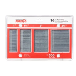 Foresto Pneumatic Nailer Finishing Nails - Galvanized - Assorted Lengths - 2000 Per Pack - 16 Gauge