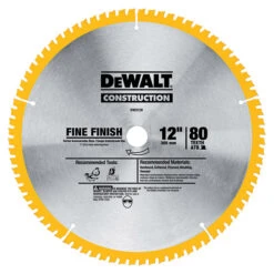 DeWalt Construction Mitre Circular Saw Blade - 12-in Dia - 80T - Carbide Teeth