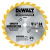 DEWALT Construction 5 3/8-in 24-Tooth Smooth Woodcutting Saw Blade