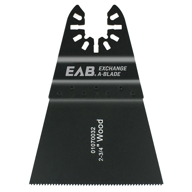EXCHANGE-A-BLADE EAB Universal Oscillating Flush Cut Blade - 2 3/4-in W X 3 1/2-in L - High Carbon Steel - Suitable For Wood 4 EXCHANGE-A-BLADE EAB Universal Oscillating Flush Cut Blade - 2 3/4-in W X 3 1/2-in L - High Carbon Steel - Suitable For Wood - Image 2
