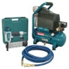 Makita 2-HP Air Compressor And Brad Nailer Kit - Electric - 2.6-gal. - Teal -Tool Nomic Sales 11975374 L