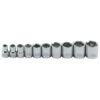 Unitool Regular Sockets- Chrome Finish - Steel - 3/8-in Drive - Set Of 10 -Tool Nomic Sales 1682024 L