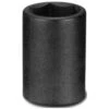 Unitool Regular Impact Socket - Black - Steel - 1/2-in Drive X 15/16-in W
