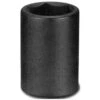 Unitool Regular Impact Socket - Black - Steel - 1/2-in Drive X 1-in W
