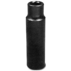 Unitool Deep Impact Socket - Black - Steel - 1/2-in Drive X 9/16-in W