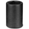 Unitool Regular Impact Socket - Black - Steel - 1/2-in Drive X 25-mm W