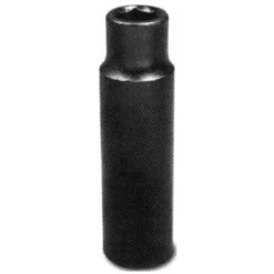 Unitool Deep Impact Socket - Black - Steel - 1/2-in Drive X 14-mm W