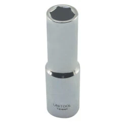 Unitool Deep Socket - Chrome Finish - Steel - 1/2-in Drive X 23-mm W - 1 Per Pack