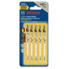 Bosch U-Shank Jigsaw Blades - 6 TPI - High-Carbon Steel - 5 Per Pack - 3 5/8 In L