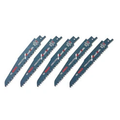 Bosch Reciprocating Saw Blade - Bi-Metal Material - 6-in L - 5/8 TPI - Wood Cutting Utilization