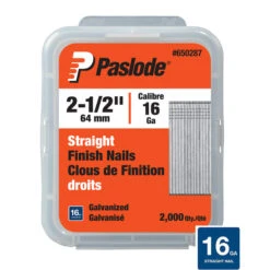 Paslode 16 Gauge 2-1/2-in Galvanized Straight Finish Nails Box Of 2000