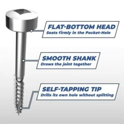 Kreg 1-in Pan-Head Pocket-Hole Screws - No. 7 Coarse Thread - 500-Pack -Tool Nomic Sales 32015517ca L