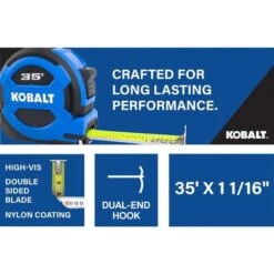 Kobalt 35-ft Blue Self-Locking Measuring Tape -Tool Nomic Sales 32435014da L
