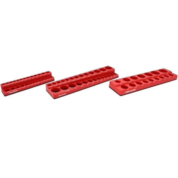 Dynamic Tools 3-Piece Magnetic SAE Socket Organizer Set For 1/4-in, 3/8-in, And 1/2-in Drive 4 Dynamic Tools 3-Piece Magnetic SAE Socket Organizer Set For 1/4-in, 3/8-in, And 1/2-in Drive - Image 2