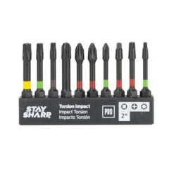 Stay Sharp Assorted 2-in Torx Impact Driver Bit Set - 10-Piece