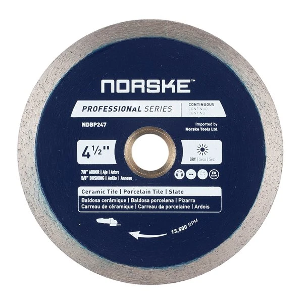 Norske 4 1/2-in Wet Cut Only Continuous Diamond Blade 3 Norske 4 1/2-in Wet Cut Only Continuous Diamond Blade