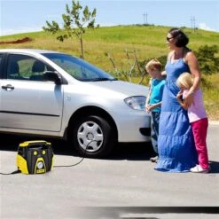 Costway Portable AC/DC Electric Air Compressor Pumpvwith 3 Nozzle Adaptors