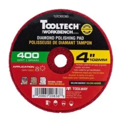 Tooltech Workbench 4-in Medium Diamond 400-Grit Polishing Pad (10-Piece)