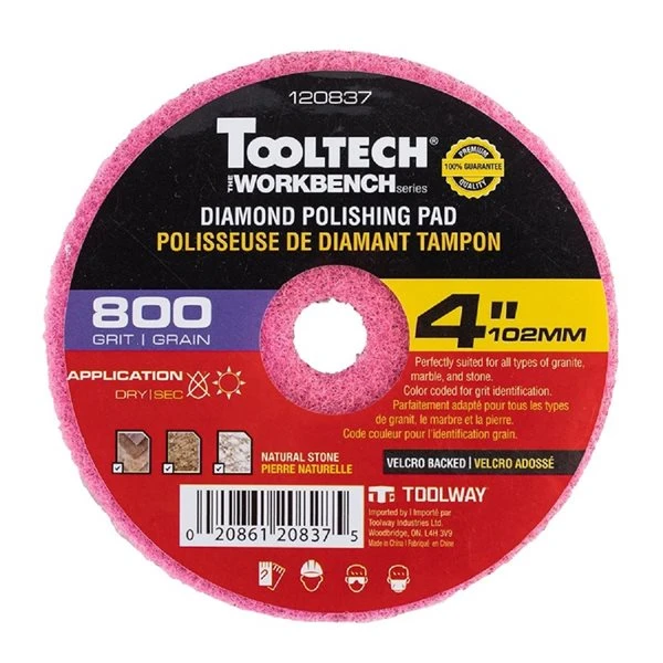 Tooltech Workbench 4-in Fine Diamond 800-Grit Polishing Pad (10-Piece) 4 Tooltech Workbench 4-in Fine Diamond 800-Grit Polishing Pad (10-Piece) - Image 2